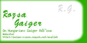 rozsa gaiger business card